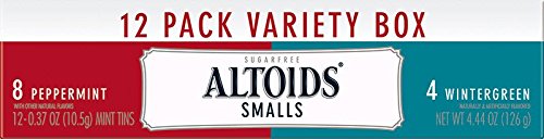ALTOIDS Smalls Sugarfree Mints Variety Pack Small Size .37 Ounce 12-Count Box