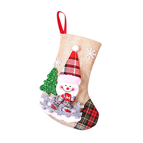 Igemy Christmas Decoration, Small Christmas Stockings Creative Decorative Socks Christmas Tree Decorating Supplies for Xmas Present and Candy Bags