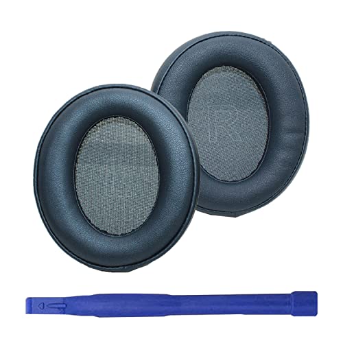Adhiper Q30 - Almohadillas de Piel proteica para Auriculares con cancelación de Ruido, Pieza de Repuesto Compatible con Auriculares Anker Soundcore Life Q30/35(Medianoche Azul)