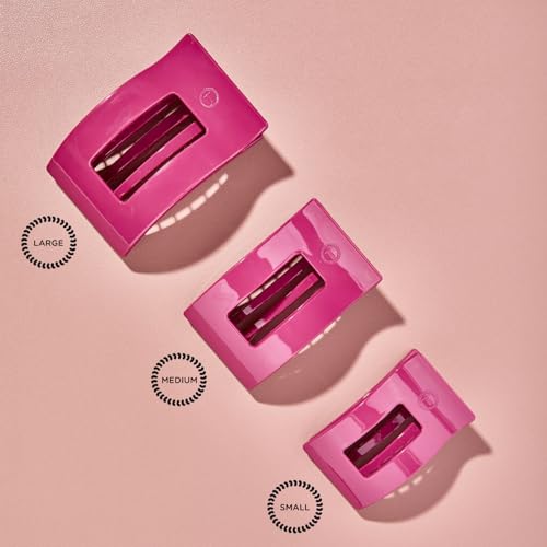 TELETIES - Pinza rectangular plana pequeña - Para cabello fino a medio - Fuerte agarre, diseño cómodo - Para todos los tipos de cabello - Wild Side miniatura 6