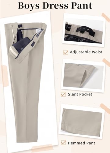 Image of YuanLu Boys Suit Homecoming Dresses for Kids Ring Bearer Outfit Suits Tuxedo Formal Vest and Pants Suit Set