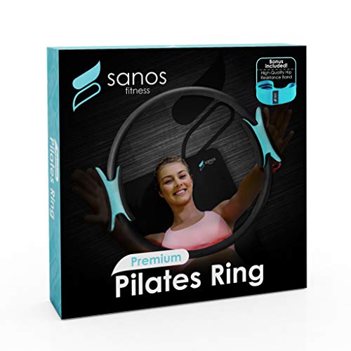 Sanos Fitness Pilates Ring - Premium Fitness Magic Circle for Full Body Toning