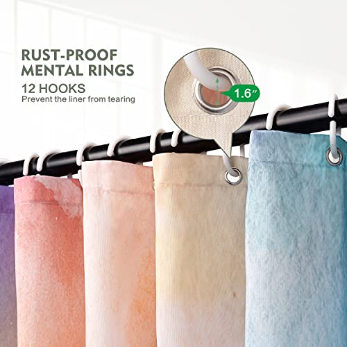 Blue Shower Curtain, Teal Sea Turtle Shower Curtains For Bathroom, Waterproof Quick-Dry Polyester Fabric Shower Curtain, Beach Nautical Shower Curtain Ocean Bathroom Decor With 12 Hooks, 72''X 72'' #TOP3