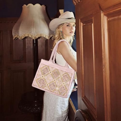 Bolso tote para mujer Myra, bolso de mano de lona estilo occidental miniatura 2