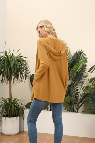 Image of VIISHOW Womens Lightweight Casual Hoodie Cardigans Open Front Waffle Knit Long Sleeve Outwear Coat with Pockets