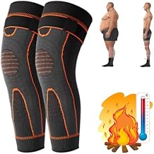 Radiofrequency Herbal Thermal Knee Support,Mugwort Tourmaline Acupressure Self-Heating Shaping Knee Sleeves Pads Orange,XL