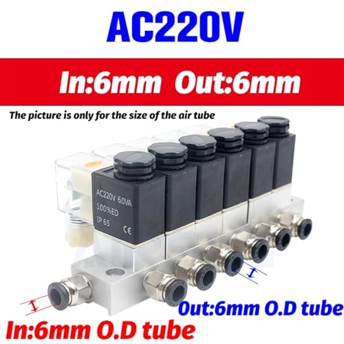 Électrovanne pneumatique 2V025-08 220V commande de valve à air 2 voies - 3