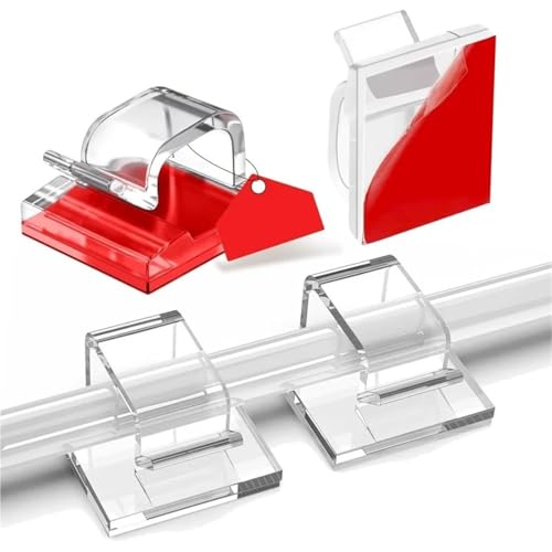Adhesivos para Clips de Cable 100 piezas, Organización de Cables Adhesivos, Gestión de Cables con Adhesivo Fuerte para Pared y Escritorio miniatura 1