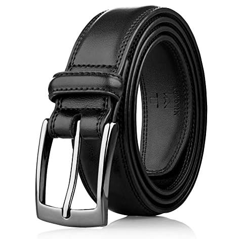 MILORDE Men's Leather Dress Belt Cover