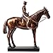 Lukitas Horse Rider Statues and Sculptures, Horse Racing Figurine Home Decor, Equestrian Gift for Horse Lovers, Horseback Riding Ornament, Resin 10.5''