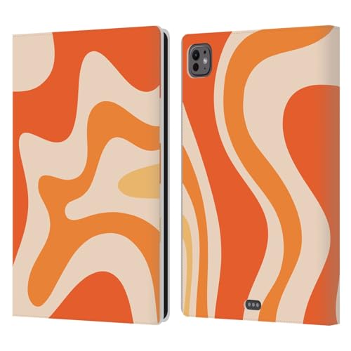 Housse iPad Pro 11 M5 avec porte-cartes et support vidéo orange rétro