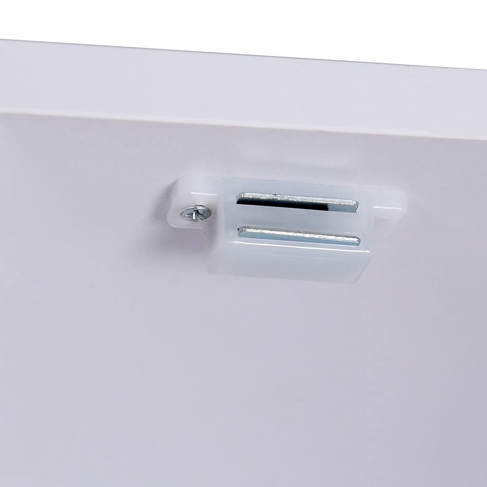 BAKAJI Mobile Mobiletto TV in Legno MDF Credenza con Base Televisione 2 Scomparti Aperti Porta Console Videogiochi DVD e 2 Ante Dimensione 110 x 35 x 36 cm Colore Bianco Design Moderno