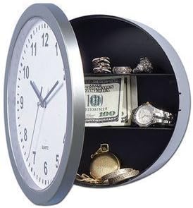 Secret Wall Clock Safe. Discreet. Hide VALUABLES. HINGED Design. Working Clock.