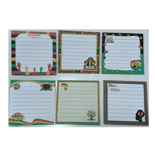 30 Pack Black History Month Inspirational Sticky Notes -600 Sheets