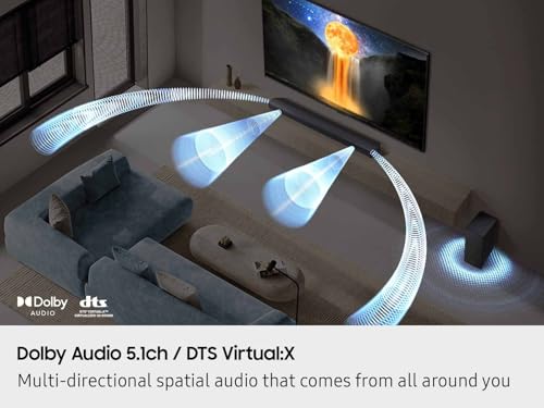 Image of Samsung B-Series Soundbar, HW-B750F 5.1 ch Subwoofer, with Wireless Subwoofer, DTS Virtual:X 3D Audio, Q-Symphony & Game Mode for Immersive TV & Movies