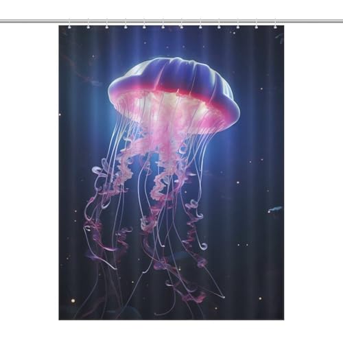 Rideau de douche imperméable en polyester lavable 140x183cm avec 12 crochets - 7