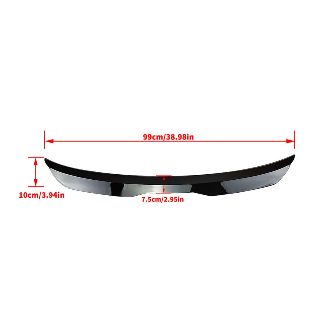 Spoiler Posteriore per alettone sul Tetto dell'auto per VW Golf 5 MK5 R32 GTI R, Spoiler Posteriore per berlina in ABS, Nero Lucido/Aspetto in Fibra di Carbonio,Glossy Black
