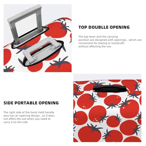 Hand Drawn Tomatoes Print Luggage Cover For Suitcase,Washable Elastic Travel Suitcase Protector With Zipper Closure And Bottom Buckle – Fits 18-32" Luggage-Large3