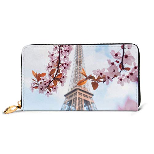 Preisvergleich Produktbild JHGFG Mode Handtasche Reißverschluss Brieftasche Paris Spring Phone Clutch Geldbörse Abendkupplung Blocking Leder Brieftasche Multi Card Organizer