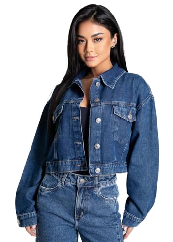 Jaqueta Jeans Sawary - 282313 - Azul médio P
