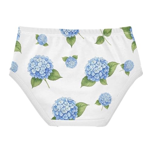 Blue Hydrangea Flowers White Toddler Girls Underwear 2t Cotton Panties for Girl Aesthetic Briefs Underpants2