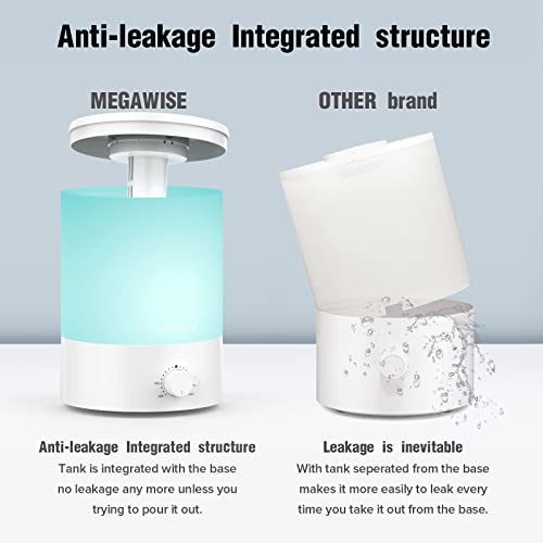 MegaWise Healthy Top-Refill Cool Mist Humidifiers for Bedroom,…