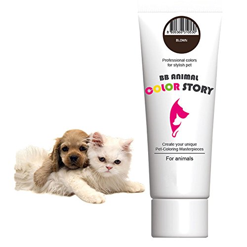 Brown 50ml Dog Hair Dye Hair Bleach Hair Coloring Professional Colors for Stylish Pet
