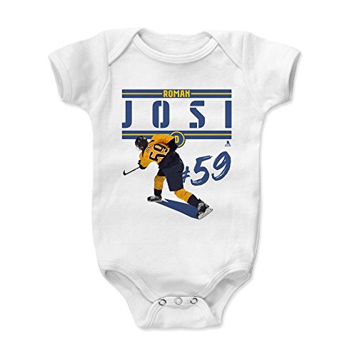 500 LEVEL Roman Josi Baby Infant One Piece Bodysuit (18-24 Months, White) - Roman Josi Play B