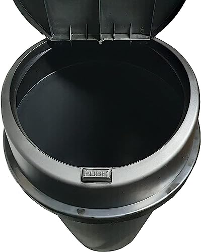 SR ENTERPRISES 60L ALL BLACK TOUCH TOP BIN/DUSTBIN/RUBBISH BIN/KITCHEN/HOME/PLASTIC - Image 4