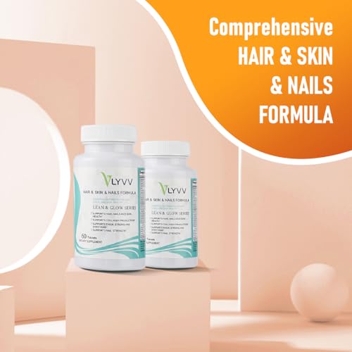 Image of Lyvv Hair&Skin&Nails Formula with Collagen, Keratin, Hyaluronic Acid,Methionine, Biotin, and More - 60 Capsules