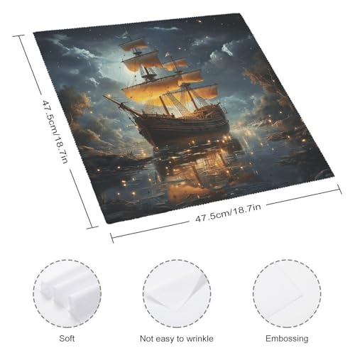 Servilletas de tela reutilizables con estampado Ship and Stars miniatura 2