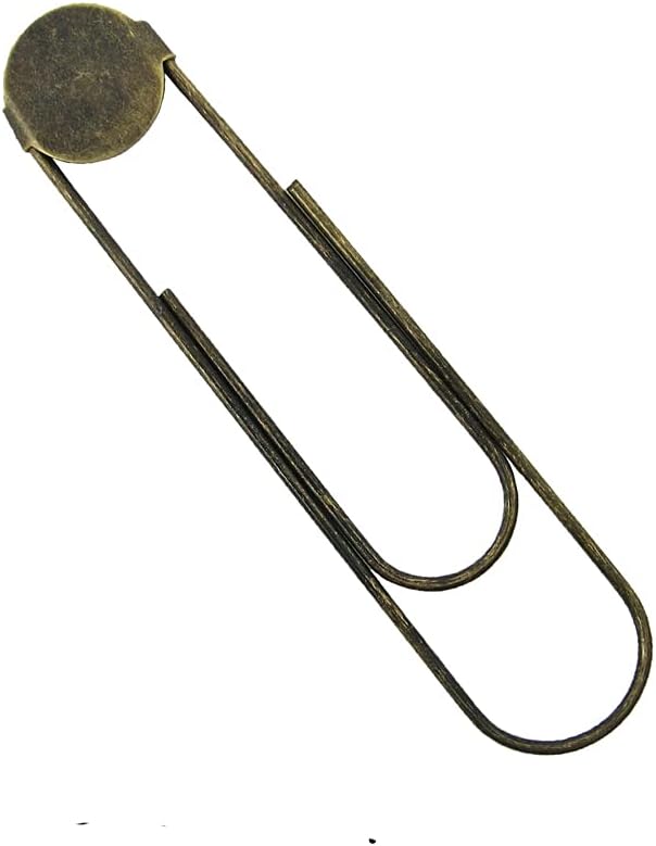 Bookmarker Paperclips with Pad - Pick Color (Qty 10, Antique)