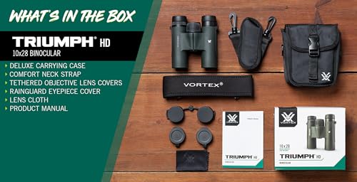 image for Vortex Triumph HD 10x28 Binoculars - HD Optical System, Fully Multi-Co