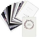 ✅ FRANCAIS : 16 Cartes de Condoléances pour Décès Fabriquées en France avec amour