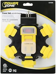 Powerzone Orpbphu345 USB Charging Power Hub, 3.4 Amp, 5-Outlet