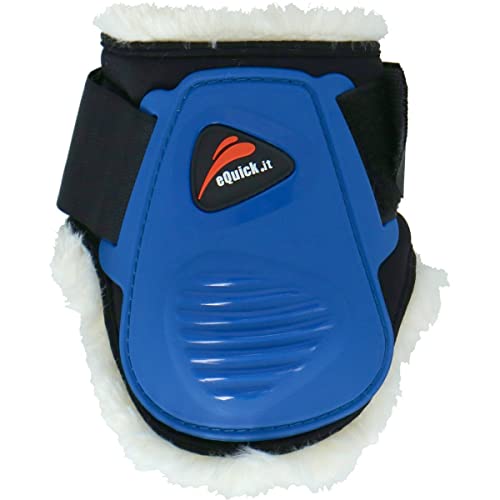 Protège-boulets eLight Fluffy eQuick pour cheval arrière en noir