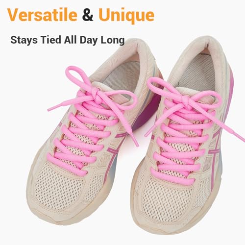 Image of Handshop 1 /4 inch Oval Athletic Shoelaces 24 inch-72 inch in 22 Colors Half Round Shoe Laces