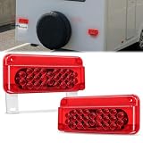 Loaded Bike Rack Obstructs Rear Lighting - 2019-2021 MCI D45CRTLE, J3500, & J4500 Coaches 4 Nilight RV Tail Light 2PCS 54 LED Red White Waterproof Taillights