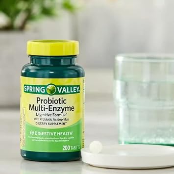 Spring Valley Multi-Enzyme Probiotic 200 Tablets + Your Vitamin Guide