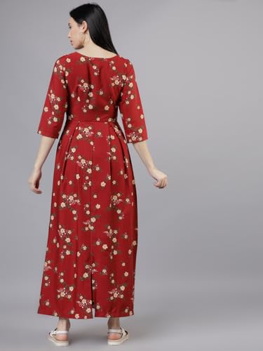 Image of Tokyo Talkies Women's Three-Quarter Sleeves Boat Neck Printed Dresses | Stylish Dresses | Casual Dresses