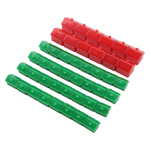BORDSTRACT Pezzi Sostitutivi del Gioco Dell'hotel, 10 Case Rosse E 30 Case Verdi del Gioco del Monopolio, Accessori per Il Supplemento del Pezzo del Gioco delle Case degli Hotel in Plastica