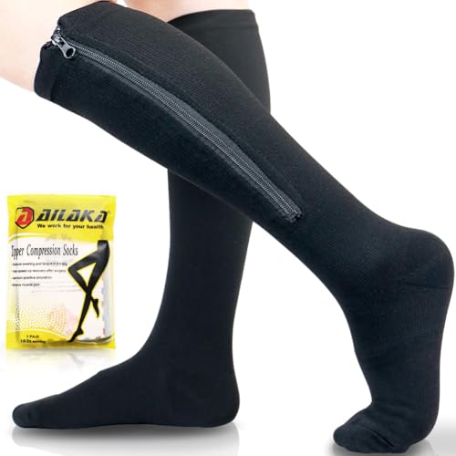 Ailaka Medical 15-20 mmHg Zipper Compression Socks...