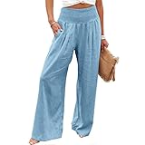 Generic Ladies Pants Clearance of Sale Check Out Orders in Cart to Womens Summer Outfits for Vacation Vacation Clothes Fun Green Pants for Women Plus Size Summer Clothes, X-Large, A01_blue