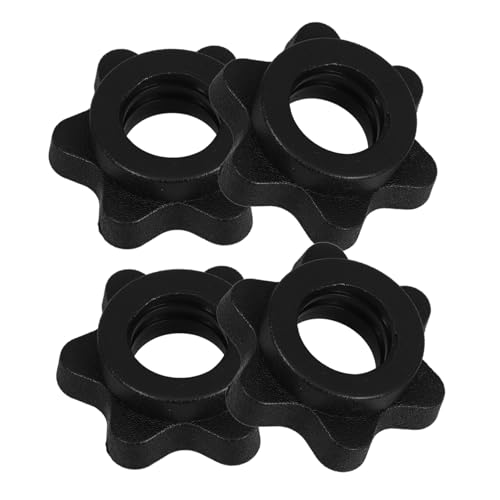 FELTECHELECTR 4pcs Skid Barbell Nuts Weightlifting Accessories for Secure Workouts Compatible with Various Equipment Lightweight and Easy to Store