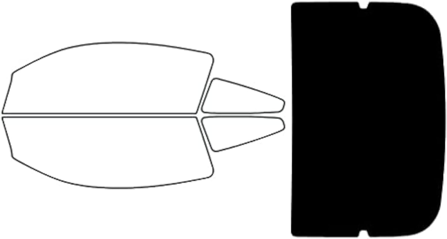 Rvinyl Window Tint Kit Compatible with Ford Mustang 2005-2009 Coupe - Black 5% - Single Ply No Bubble Film - Do it Yourself Vehicle Complete Precut Kit