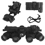 LZAQHMT Taktisches GPNVG18 Nachtsichtgerät-Attrappenmodell Mit Verstellbarer Helmhalterung Für Airsoft-Cosplay-Requisiten, Keine Funktion(Black)