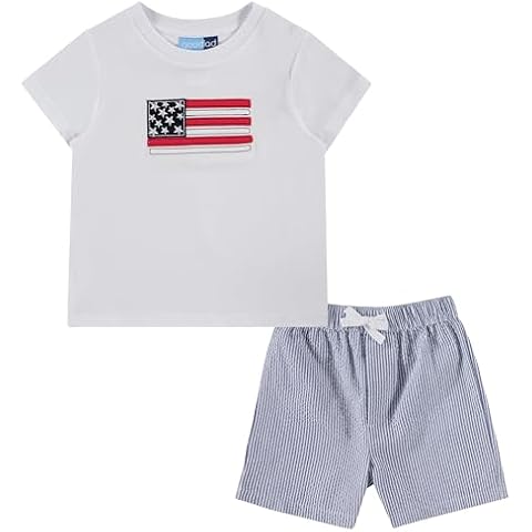 Good Lad Toddler Boy July 4th Short Set (Blue, 2 Years) Cover
