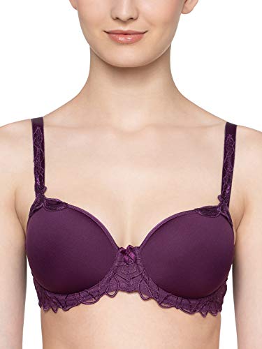 Image of Triumph International Women's Padded | Underwire | Modern Finesse 38E Plum Purple | Full-Coverage Spacer Cup Bra | Pack of 1