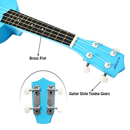 Musicube Ukulele For Beginners 21-Inch Wooden Soprano Ukulele Kit With Ukulele Tuner & Strings & Pick & Bag & Polishing Cloth Professional Hawaiian Guitar Musical Instruments Christmas Day Gift Choice #TOP1