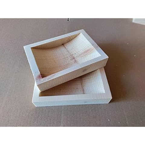 1 x Premium Soap Dish Swiss Pine Wood 15 x 11 x 3 cm, Swiss Pine with Fragrance Cover